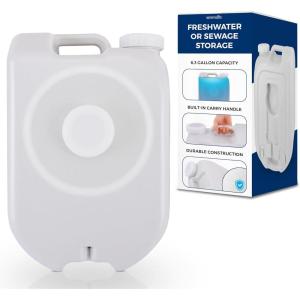 imageSereneLife 24L Compact Portable Water Tank  Nontoxic Water Container Reservoir WCarry Handle  For Outdoor Social Events Work Sites Camping Boating Emergency Preparedness SLCAWT206 Gal