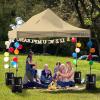 imagePop Up Canopy Tent 10x15  Commercial Instant Shelter FoldableCollapsible Sun Shade Canopy Pop Up Tent wWaterproof UV Resistant Tent Top Portable Carry Bag ampamp Sand Bag  SereneLife SLGZ15W WhiteKhaki