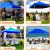 imagePop Up Canopy Tent 10x15  Commercial Instant Shelter FoldableCollapsible Sun Shade Canopy Pop Up Tent wWaterproof UV Resistant Tent Top Portable Carry Bag ampamp Sand Bag  SereneLife SLGZ15W WhiteBlue