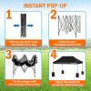 imagePop Up Canopy Tent 10x15  Commercial Instant Shelter FoldableCollapsible Sun Shade Canopy Pop Up Tent wWaterproof UV Resistant Tent Top Portable Carry Bag ampamp Sand Bag  SereneLife SLGZ15W WhiteBlack