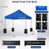 imagePop Up Canopy Tent 10x15  Commercial Instant Shelter FoldableCollapsible Sun Shade Canopy Pop Up Tent wWaterproof UV Resistant Tent Top Portable Carry Bag ampamp Sand Bag  SereneLife SLGZ15W WhiteNavy Blue