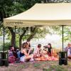 imagePop Up Canopy Tent 10x15  Commercial Instant Shelter FoldableCollapsible Sun Shade Canopy Pop Up Tent wWaterproof UV Resistant Tent Top Portable Carry Bag ampamp Sand Bag  SereneLife SLGZ15W WhiteKhaki