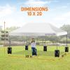 imagePop Up Canopy Tent 10x15  Commercial Instant Shelter FoldableCollapsible Sun Shade Canopy Pop Up Tent wWaterproof UV Resistant Tent Top Portable Carry Bag ampamp Sand Bag  SereneLife SLGZ15W WhiteWhite