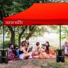 imagePop Up Canopy Tent 10x15  Commercial Instant Shelter FoldableCollapsible Sun Shade Canopy Pop Up Tent wWaterproof UV Resistant Tent Top Portable Carry Bag ampamp Sand Bag  SereneLife SLGZ15W WhiteRed