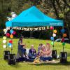 imagePop Up Canopy Tent 10x15  Commercial Instant Shelter FoldableCollapsible Sun Shade Canopy Pop Up Tent wWaterproof UV Resistant Tent Top Portable Carry Bag ampamp Sand Bag  SereneLife SLGZ15W WhiteSky Blue