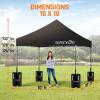 imagePop Up Canopy Tent 10x15  Commercial Instant Shelter FoldableCollapsible Sun Shade Canopy Pop Up Tent wWaterproof UV Resistant Tent Top Portable Carry Bag ampamp Sand Bag  SereneLife SLGZ15W WhiteBlack