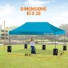 imagePop Up Canopy Tent 10x15  Commercial Instant Shelter FoldableCollapsible Sun Shade Canopy Pop Up Tent wWaterproof UV Resistant Tent Top Portable Carry Bag ampamp Sand Bag  SereneLife SLGZ15W WhiteSky Blue