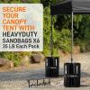 imagePop Up Canopy Tent 10x15  Commercial Instant Shelter FoldableCollapsible Sun Shade Canopy Pop Up Tent wWaterproof UV Resistant Tent Top Portable Carry Bag ampamp Sand Bag  SereneLife SLGZ15W WhiteBlack