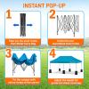 imagePop Up Canopy Tent 10x15  Commercial Instant Shelter FoldableCollapsible Sun Shade Canopy Pop Up Tent wWaterproof UV Resistant Tent Top Portable Carry Bag ampamp Sand Bag  SereneLife SLGZ15W WhiteSky Blue