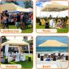 imagePop Up Canopy Tent 10x15  Commercial Instant Shelter FoldableCollapsible Sun Shade Canopy Pop Up Tent wWaterproof UV Resistant Tent Top Portable Carry Bag ampamp Sand Bag  SereneLife SLGZ15W WhiteKhaki