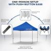 imagePop Up Canopy Tent 10x15  Commercial Instant Shelter FoldableCollapsible Sun Shade Canopy Pop Up Tent wWaterproof UV Resistant Tent Top Portable Carry Bag ampamp Sand Bag  SereneLife SLGZ15W WhiteNavy Blue