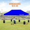 imagePop Up Canopy Tent 10x15  Commercial Instant Shelter FoldableCollapsible Sun Shade Canopy Pop Up Tent wWaterproof UV Resistant Tent Top Portable Carry Bag ampamp Sand Bag  SereneLife SLGZ15W WhiteBlue