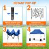 imagePop Up Canopy Tent 10x15  Commercial Instant Shelter FoldableCollapsible Sun Shade Canopy Pop Up Tent wWaterproof UV Resistant Tent Top Portable Carry Bag ampamp Sand Bag  SereneLife SLGZ15W WhiteBlue
