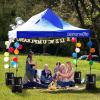 imagePop Up Canopy Tent 10x15  Commercial Instant Shelter FoldableCollapsible Sun Shade Canopy Pop Up Tent wWaterproof UV Resistant Tent Top Portable Carry Bag ampamp Sand Bag  SereneLife SLGZ15W WhiteBlue