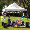 imagePop Up Canopy Tent 10x15  Commercial Instant Shelter FoldableCollapsible Sun Shade Canopy Pop Up Tent wWaterproof UV Resistant Tent Top Portable Carry Bag ampamp Sand Bag  SereneLife SLGZ15W WhiteWhite