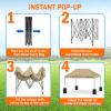 imagePop Up Canopy Tent 10x15  Commercial Instant Shelter FoldableCollapsible Sun Shade Canopy Pop Up Tent wWaterproof UV Resistant Tent Top Portable Carry Bag ampamp Sand Bag  SereneLife SLGZ15W WhiteKhaki