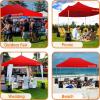 imagePop Up Canopy Tent 10x15  Commercial Instant Shelter FoldableCollapsible Sun Shade Canopy Pop Up Tent wWaterproof UV Resistant Tent Top Portable Carry Bag ampamp Sand Bag  SereneLife SLGZ15W WhiteRed