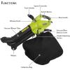imageSerene Life Electric Leaf Blower Vacuum ampamp Shredder Mulcher  3in1 Home ampamp Garden Lawn Tool with Blower Vac Bag SereneLife PSLHTM34 Black