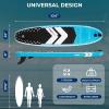 imageSereneLife 106 Inflatable StandUp Paddle Board with LED Lights  32 Wide Stable Design with NonSlip EVA Deck Pad Includes Premium SUP Accessories for Youth and Adults 275 lbs Capacity
