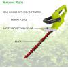 imageSereneLife Corded Electric Handheld Hedge Trimmer4 Amp Electrical High Powered Hand Garden Trimmer Tool w18 Inch BladeTrims BushShrubGrassSmall Tree BranchSereneLifeYellow