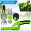 imageSereneLife Cordless Hedge Trimmer Handheld Grass Cutter Shears Electric Shrub Trimmer with 36V Rechargeable Battery 2in1 System Lightweight and Portable Ideal for Lawns and GardensDark Green