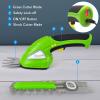 imageSereneLife Cordless Hedge Trimmer Handheld Grass Cutter Shears Electric Shrub Trimmer with 36V Rechargeable Battery 2in1 System Lightweight and Portable Ideal for Lawns and GardensDark Green