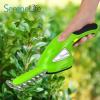 imageSereneLife Cordless Hedge Trimmer Handheld Grass Cutter Shears Electric Shrub Trimmer with 36V Rechargeable Battery 2in1 System Lightweight and Portable Ideal for Lawns and GardensDark Green
