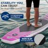 imageSereneLife Inflatable Stand Up Paddle Board with Premium SUP Accessories  Wide Stable Design with NonSlip EVA Deck Pad for Adults and Youth of All Skill LevelsPink