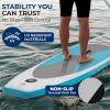 imageSereneLife Inflatable Stand Up Paddle Board with Premium SUP Accessories  Wide Stable Design with NonSlip EVA Deck Pad for Adults and Youth of All Skill LevelsMarine Blue