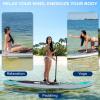 imageSereneLife Inflatable Stand Up Paddle Board with Premium SUP Accessories  Wide Stable Design with NonSlip EVA Deck Pad for Adults and Youth of All Skill LevelsAqua