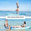 imageSereneLife Inflatable Stand Up Paddle Board with Premium SUP Accessories  Wide Stable Design with NonSlip EVA Deck Pad for Adults and Youth of All Skill Levels 350 lbs CapacityDark Blue