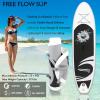 imageSereneLife Inflatable Stand Up Paddle Board with Premium SUP Accessories  Wide Stable Design with NonSlip EVA Deck Pad for Adults and Youth of All Skill Levels 350 lbs CapacityGrey