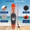 imageSereneLife Inflatable Stand Up Paddle Board with Premium SUP Accessories  Wide Stable Design with NonSlip EVA Deck Pad for Adults and Youth of All Skill LevelsOrange