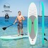imageSereneLife Inflatable Stand Up Paddle Board with Premium SUP Accessories  Wide Stable Design with NonSlip EVA Deck Pad for Adults and Youth of All Skill Levels 350 lbs CapacityGreen