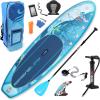 imageSereneLife Inflatable Stand Up Paddle Board with Premium SUP Accessories  Wide Stable Design with NonSlip EVA Deck Pad for Adults and Youth of All Skill Levels 350 lbs CapacityDark Blue