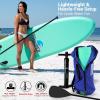 imageSereneLife Inflatable Stand Up Paddle Board with Premium SUP Accessories  Wide Stable Design with NonSlip EVA Deck Pad for Adults and Youth of All Skill Levels 350 lbs CapacityGreen