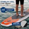 imageSereneLife Inflatable Stand Up Paddle Board with Premium SUP Accessories  Wide Stable Design with NonSlip EVA Deck Pad for Adults and Youth of All Skill LevelsOrange