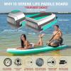 imageSereneLife Inflatable Stand Up Paddle Board with Premium SUP Accessories  Wide Stable Design with NonSlip EVA Deck Pad for Adults and Youth of All Skill Levels 350 lbs CapacityGreen