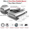 imageSereneLife Inflatable Stand Up Paddle Board with Premium SUP Accessories  Wide Stable Design with NonSlip EVA Deck Pad for Adults and Youth of All Skill Levels 350 lbs CapacityGrey
