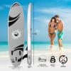 imageSereneLife Inflatable Stand Up Paddle Board with Premium SUP Accessories  Wide Stable Design with NonSlip EVA Deck Pad for Adults and Youth of All Skill Levels 350 lbs CapacityGrey