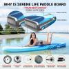 imageSereneLife Inflatable Stand Up Paddle Board with Premium SUP Accessories  Wide Stable Design with NonSlip EVA Deck Pad for Adults and Youth of All Skill LevelsBlue