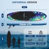 imageSereneLife Inflatable Stand Up Paddle Board with Premium SUP Accessories  Wide Stable Design with NonSlip EVA Deck Pad for Adults and Youth of All Skill Levels 350 lbs CapacityMulticolor
