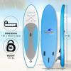 imageSereneLife Inflatable Stand Up Paddle Board with Premium SUP Accessories  Wide Stable Design with NonSlip EVA Deck Pad for Adults and Youth of All Skill LevelsMarine Blue