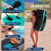 imageSereneLife Inflatable Stand Up Paddle Board with Premium SUP Accessories  Wide Stable Design with NonSlip EVA Deck Pad for Adults and Youth of All Skill LevelsAqua