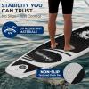 imageSereneLife Inflatable Stand Up Paddle Board with Premium SUP Accessories  Wide Stable Design with NonSlip EVA Deck Pad for Adults and Youth of All Skill LevelsBlack and Gray