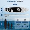 imageSereneLife Inflatable Stand Up Paddle Board with Premium SUP Accessories  Wide Stable Design with NonSlip EVA Deck Pad for Adults and Youth of All Skill LevelsBlack and Gray