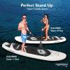 imageSereneLife Inflatable Stand Up Paddle Board with Premium SUP Accessories  Wide Stable Design with NonSlip EVA Deck Pad for Adults and Youth of All Skill Levels 350 lbs CapacityGrey