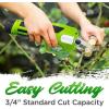 imageSereneLife PSPR170 Pruner Metal 72v Lithiumion Rechargeable Battery Powered Electric Pruning Shears Garden Trimmer Hand Held Cordless Tree Branch Cutter wSafety Switch Green