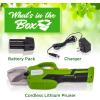 imageSereneLife PSPR170 Pruner Metal 72v Lithiumion Rechargeable Battery Powered Electric Pruning Shears Garden Trimmer Hand Held Cordless Tree Branch Cutter wSafety Switch Green