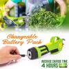 imageSereneLife PSPR170 Pruner Metal 72v Lithiumion Rechargeable Battery Powered Electric Pruning Shears Garden Trimmer Hand Held Cordless Tree Branch Cutter wSafety Switch Green